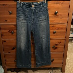 Well-loved Maeve by Anthropologie Colette High Rise Crop Jeans!